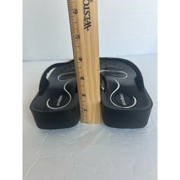 AEROTHOTIC Original Orthotic Comfort Thong Sandal Flip Flops Gray Straps Sz 9 - Picture 8 of 13